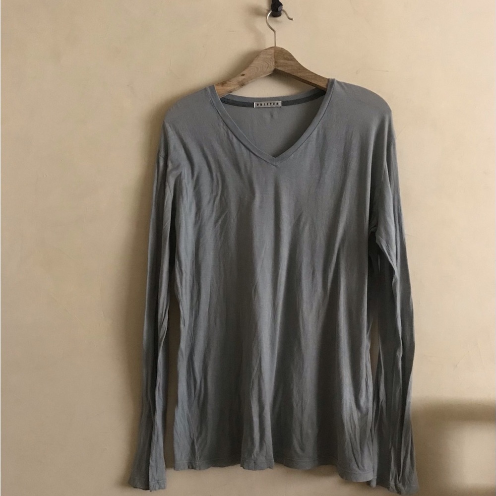 Drifter Minty Gray Long Sleeve V-Neck Shirt